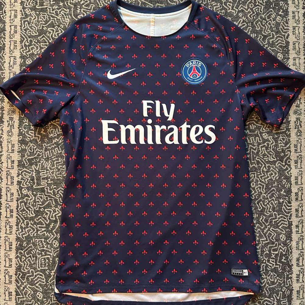 Paris PSG Warmup Jersey. Great used shape. Nike. Large.